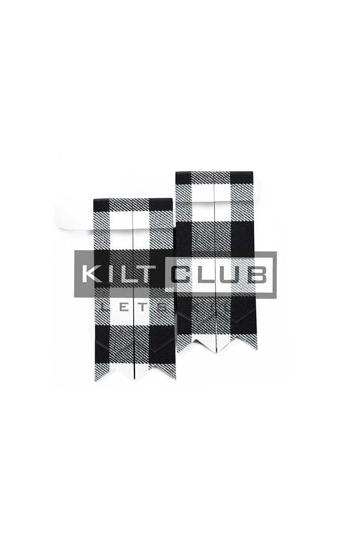 White Black Rob Roy Tartan Flashes