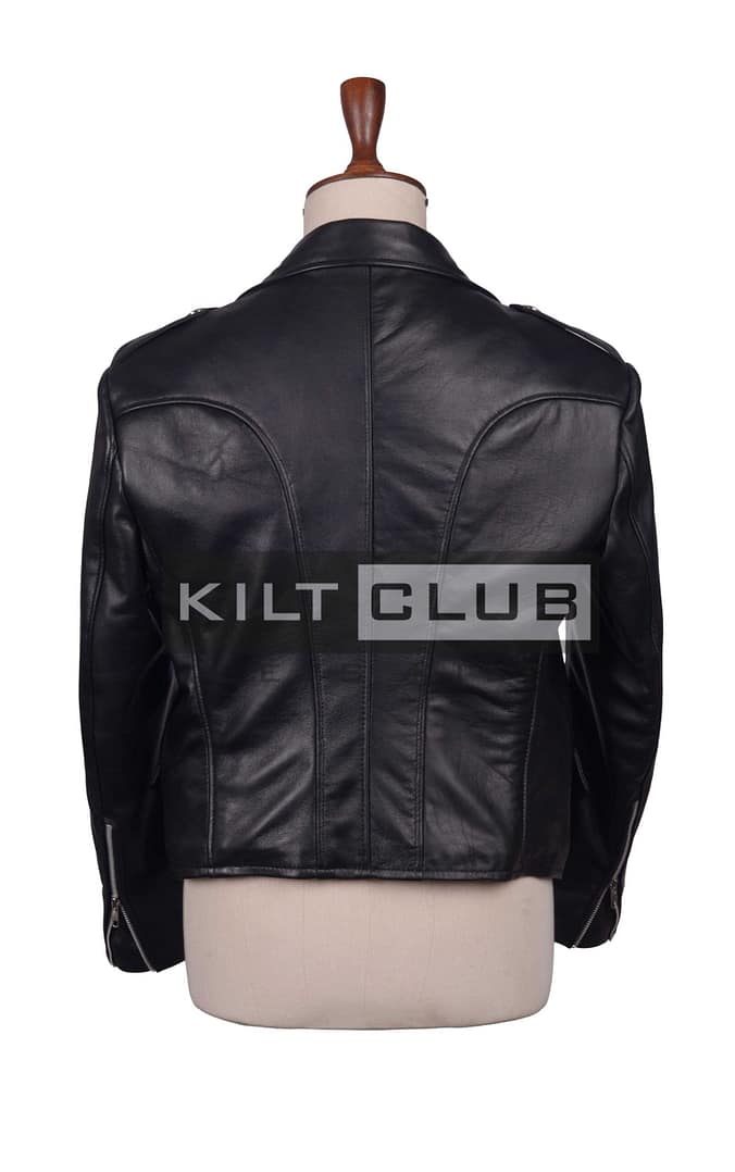 Black Leather Prince Charlie Jacket