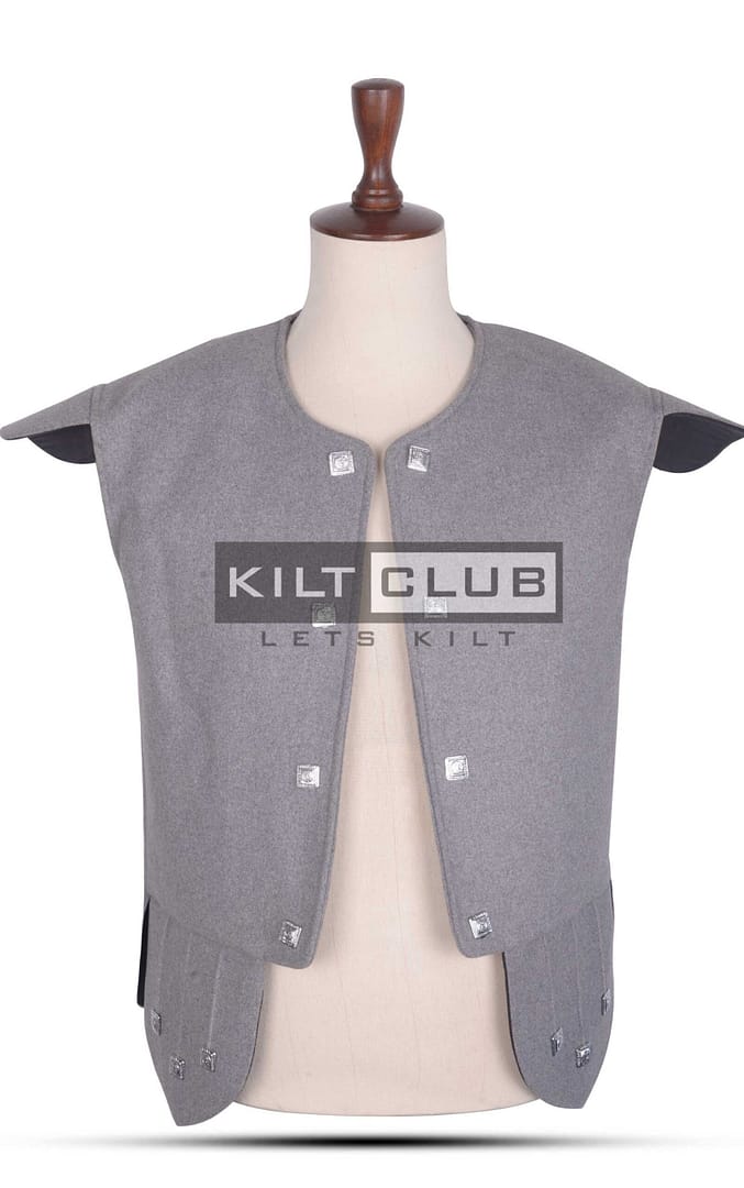 Gray Wool Scottish Clan Chieftain Vest