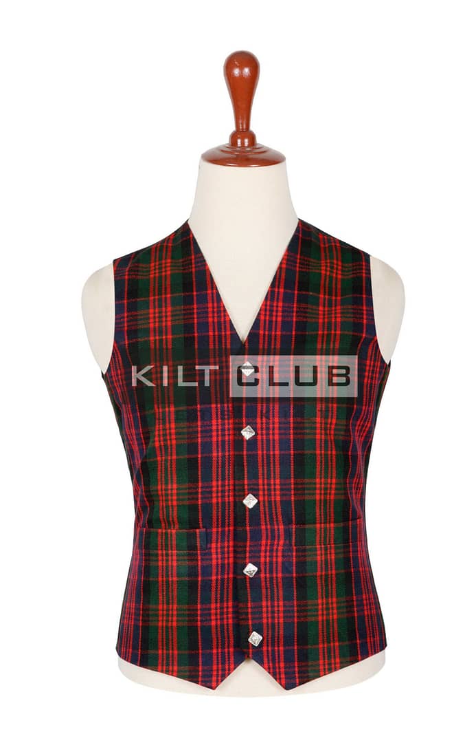 Macdonald Tartan 5 Buttons Argyll Waistcoat