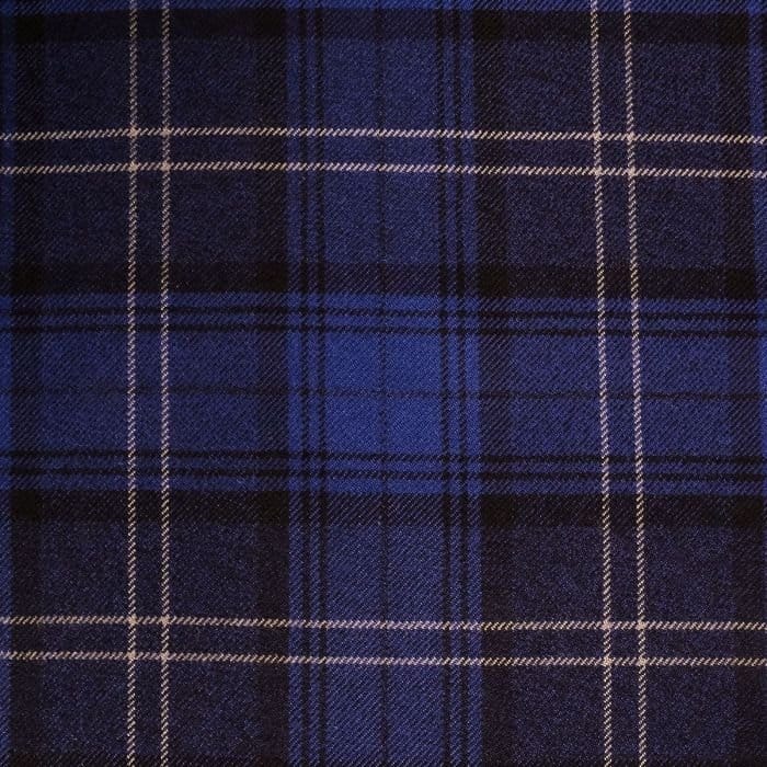 Navy Highland Granite Tartan Fabric