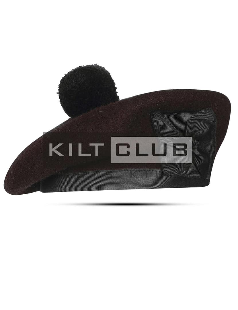 Dark Maroon Plain Balmoral Cap