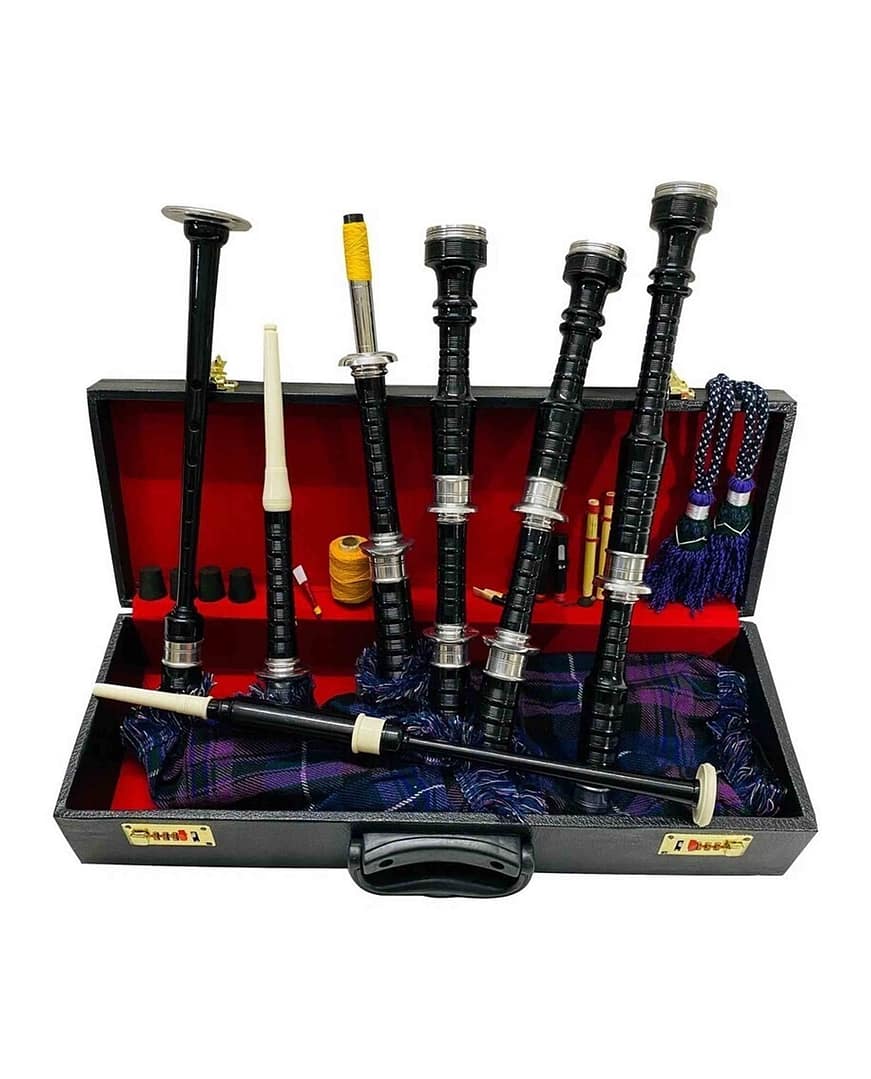 Pride of Scotland Bagpipe Scottish Silver Mounths