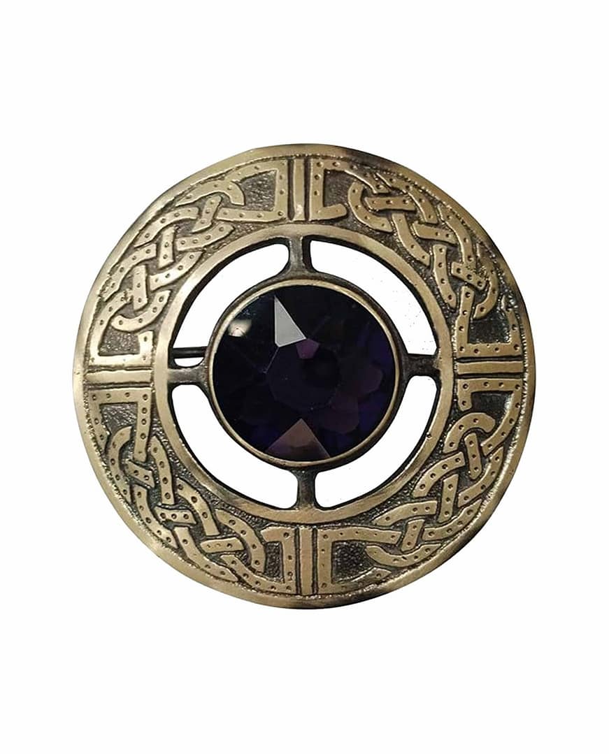 Scottish Brooch Pin Antique Purple
