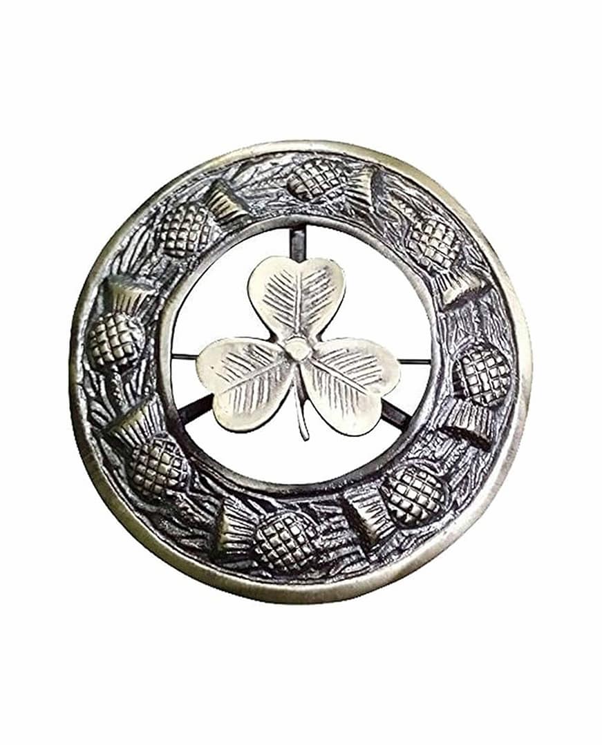 Scottish Brooch Pin Antique Sharmrock