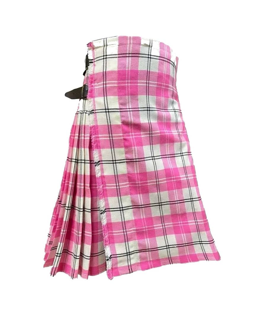 Aisla Pink Tartan Kilt
