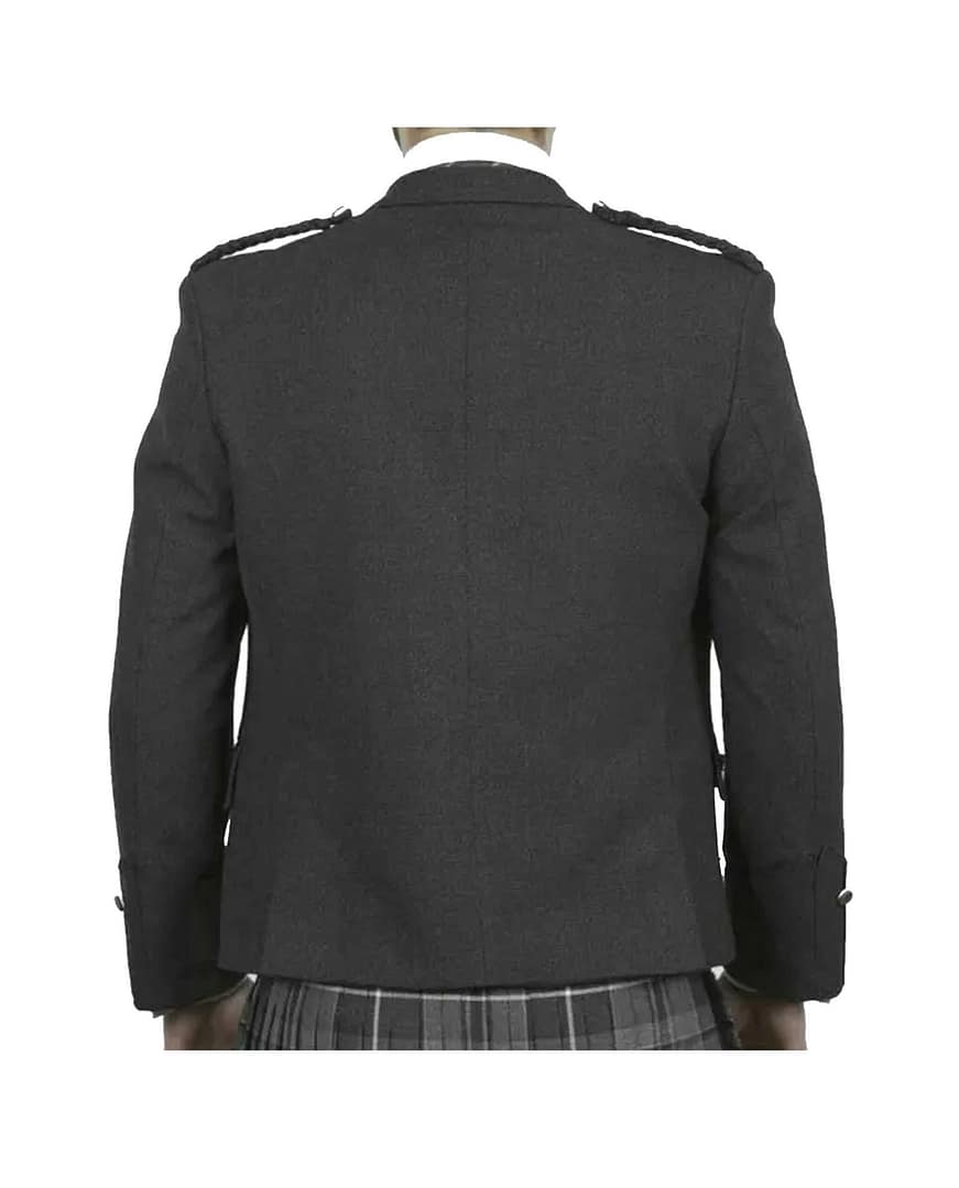 Charcoal Grey Wool Argyll Jacket