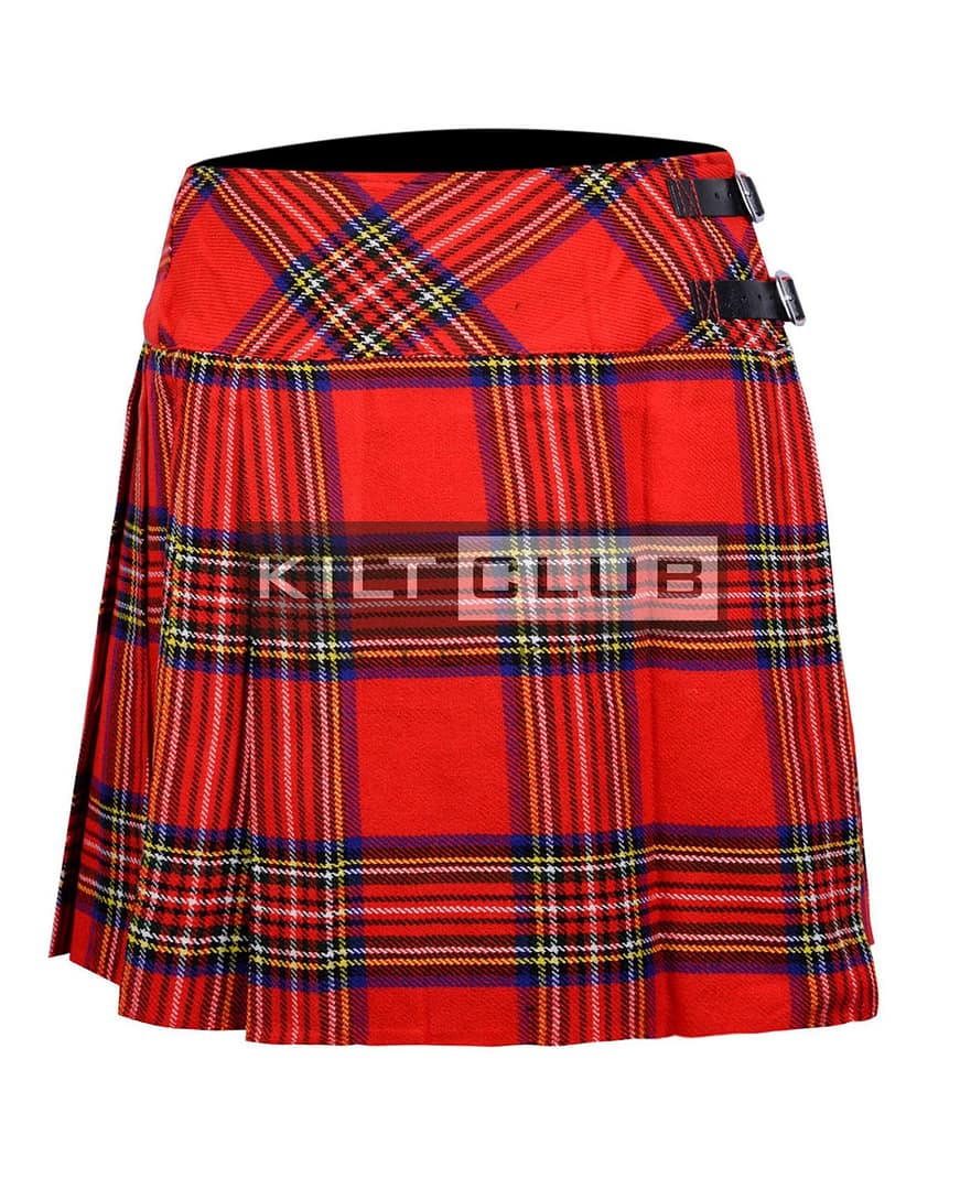 Royal Stewart Tartan Women Knee Length Skirt