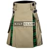 Khaki Cotton - Wallace Hunting Tartan Hybrid Kilt