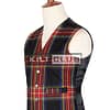 Stewart Black Tartan Waistcoat