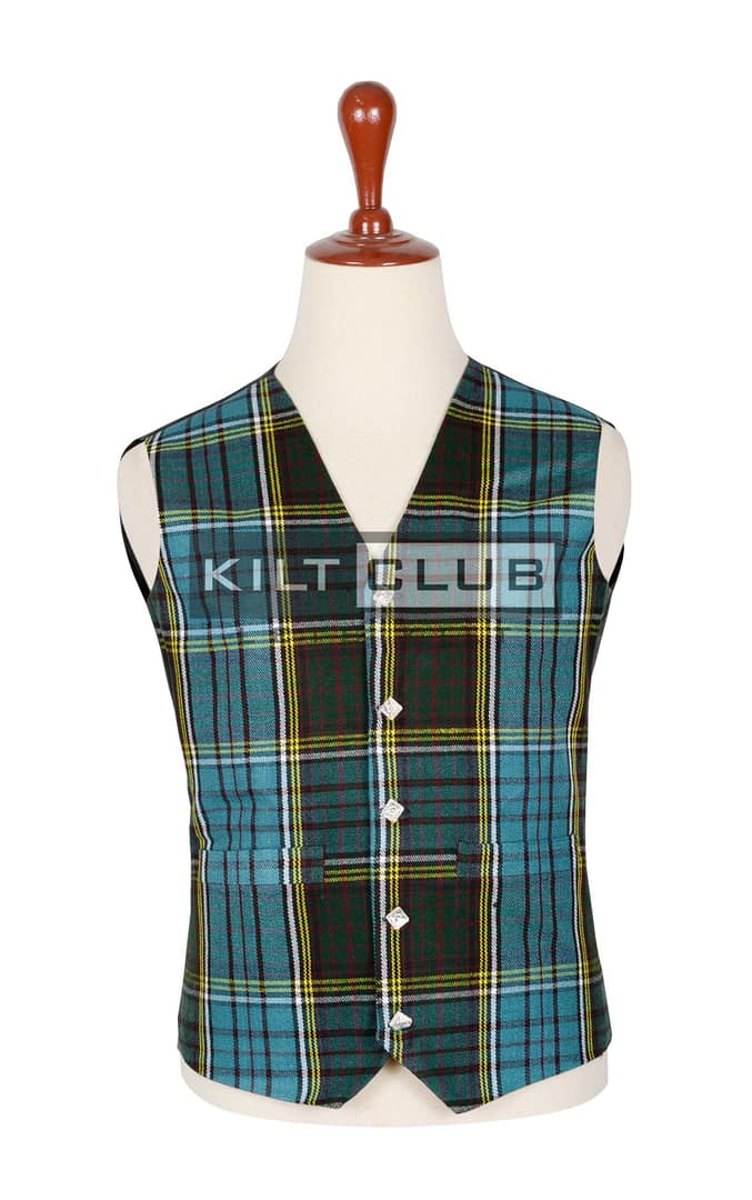 Anderson Tartan 5 Buttons Argyll Waistcoat