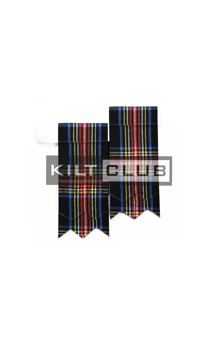 Black Stewart Tartan Flashes