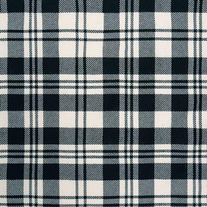 Scott Black And White Ancient Tartan Fabric