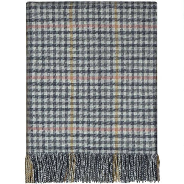 St Abbs Grey Check Lambswool Tartan Fabric