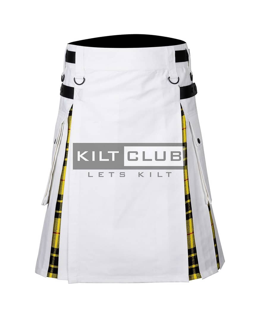 White Cotton – MacLeod of Lewis Tartan Hybrid Kilt