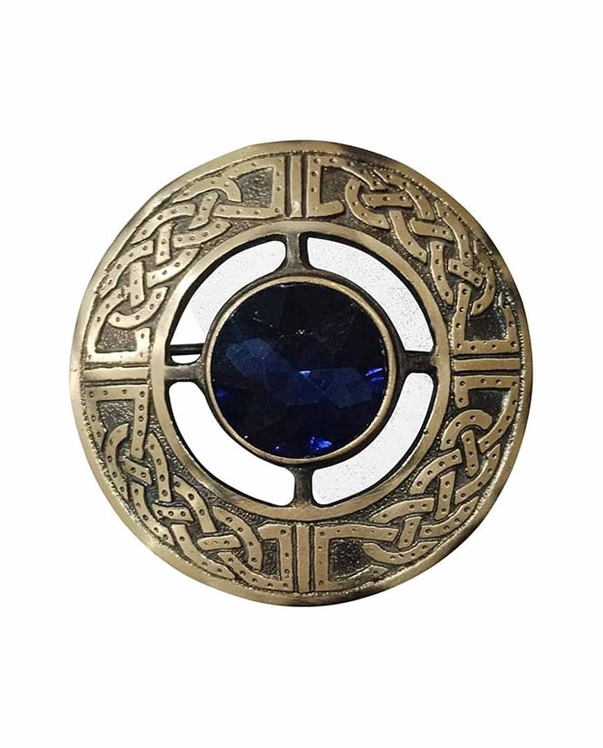 Scottish Brooch Pin Antique Blue